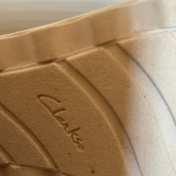 Clarks Womens Sharon Crystal Leather Platform Oxford. Metalliac Gray Size 10 - Picture 9 of 9